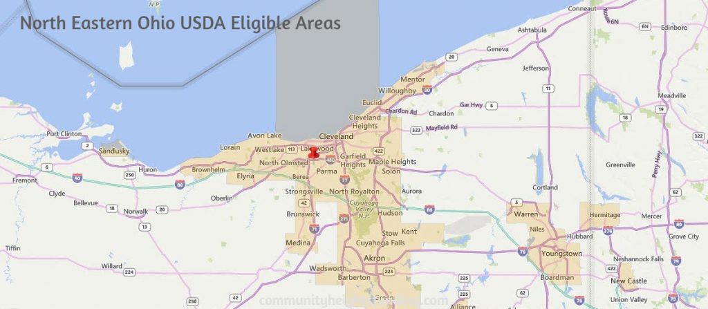 North Eastern Ohio USDA Eligible Areas