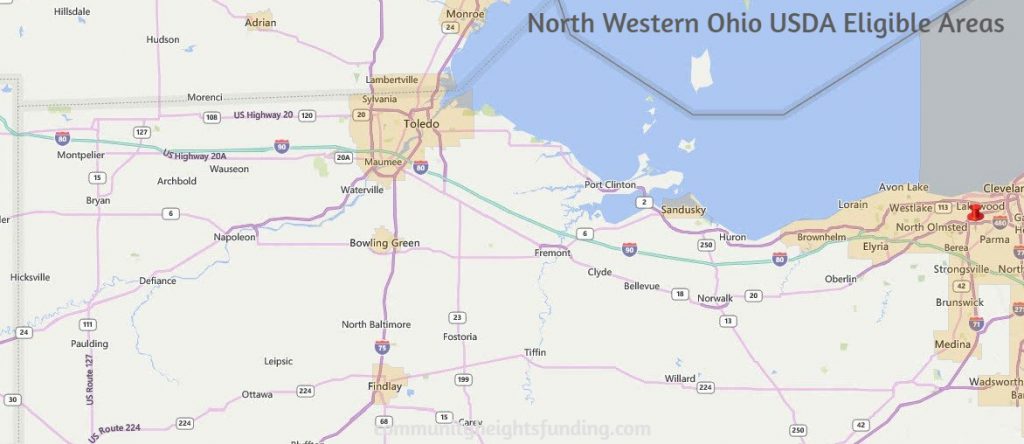 North Western Ohio USDA Eligible Areas