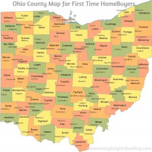 Ohio County Map for First Time HomeBuyers